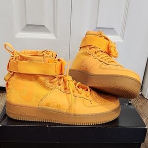 High-Top Orange Sneakers